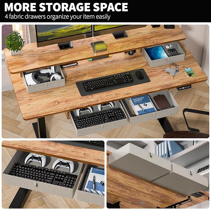 Kingant 63 x 30 Inch Electric Standing Desk - Image 6