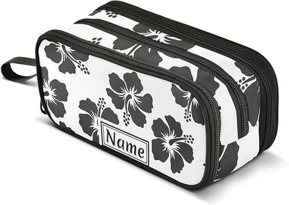 BOENLE Custom Tropical Hawaiian Hibiscus Flowers Pencil Case Box Boys Girls by BOENLE-WELCOMEYOURCOMING