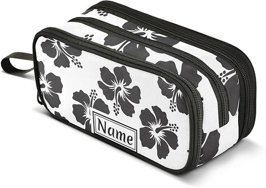 BOENLE Custom Tropical Hawaiian Hibiscus Flowers Pencil Case Box Boys Girls by BOENLE-WELCOMEYOURCOMING