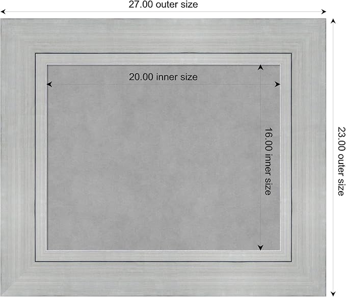 Amanti Art Silver Framed Magnetic Board 23x27 Small Vision Board - Image 4