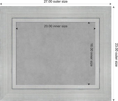 Amanti Art Silver Framed Magnetic Board 23x27 Small Vision Board - Image 4
