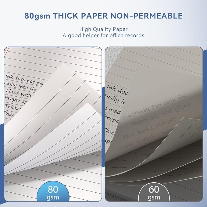 24 Pack of Legal Pad Writing Pads 5" x 8" Notepad 80gsm Recycled Paper Small - Image 4