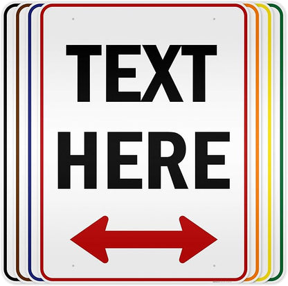 Custom Arrow, Custom Directional Sign, Two Way Arrow, 36x48 Inches, Reflective by MySignCenter