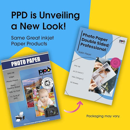 PPD Double Sided Photo Paper, Satin Pearl Brochure Paper 11 x 17 - Image 2