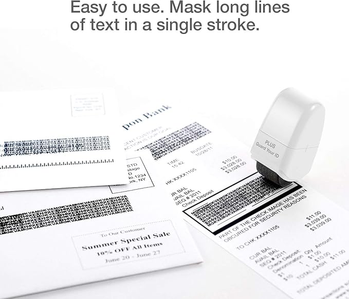 Guard Your ID Identity Protection Stamp Roller, Deluxe Multi-Color 4-Pack - Image 3