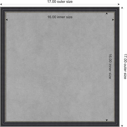 Amanti Art Black Framed Magnetic Board 17x17 Small Vision Board - Image 3