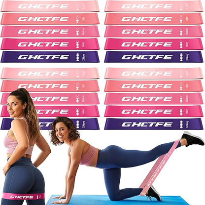 GHCTFE 20PCS Resistance Bands Bulk Set by GHCTFE%E2%80%94SportsWithoutBounds