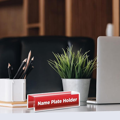 Cinnvoice 20 Pcs 2.25 Inch Cubicle Name Plate Holders Bulk Clear Double Sided - Image 7