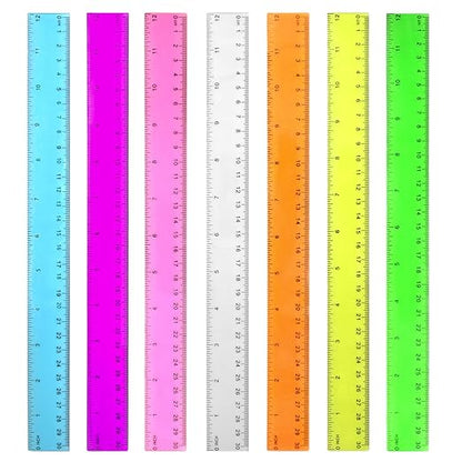Color Transparent Ruler Plastic Rulers by DAGONGREN