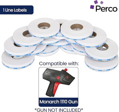 Perco Blue Reverse Print on White Grocery Labels to fit Monarch 1110 Price Gun - Image 2