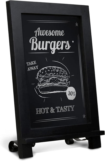 HBCY Creations Black Wooden Tabletop Chalkboard - Image 9