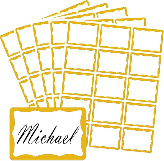 405 Pcs Gold Name Tag Stickers by Unknown