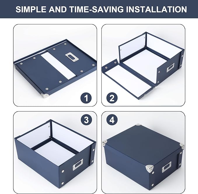 DLUGOPIS 2 Pcs Inch Checks Storage Box - Image 4