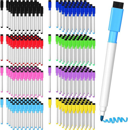 Kosiz 200 Pcs Magnetic Dry Erase Markers Fine Point Tip Whiteboard Markers by Kosiz