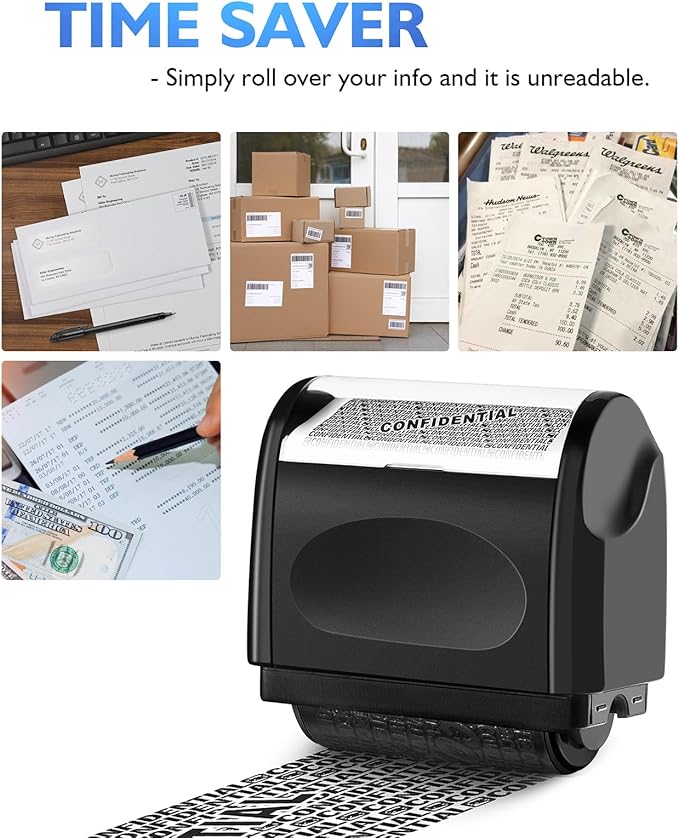 Identity Theft Protection Roller Stamp, 1 Refill Ink - Image 5