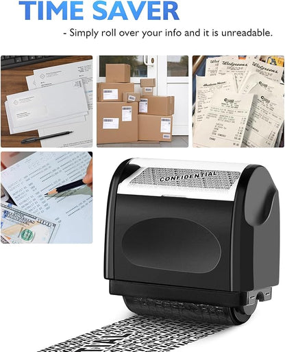 Identity Theft Protection Roller Stamp, 1 Refill Ink - Image 5