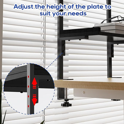ART-GIFTREE Clamp On Desk Shelf 2-Tier, 12.5 inche Wood Shelving Unit - Image 5