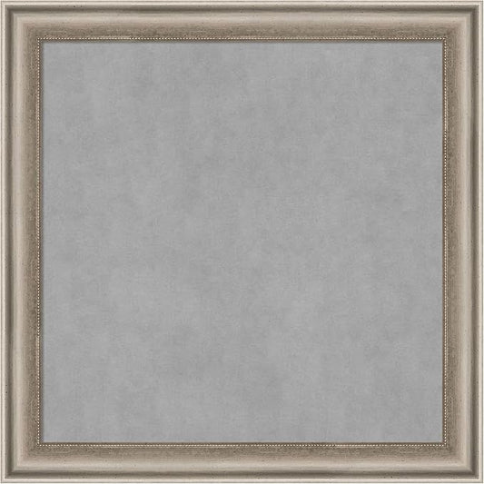 Amanti Art Silver Framed Magnetic Board 14x14 X-Small Vision Board by AmantiArt