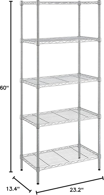 Amazon Basics 5-Shelf Adjustable, Storage Shelving Unit, Steel Organizer Wire - Image 11