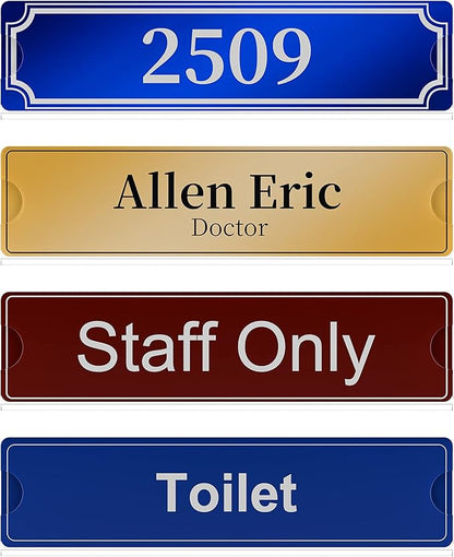 Richboom Acrylic Wall Name Plate Holder, 2x8 Inch, 60 Pack Clear Acrylic Sign - Image 5