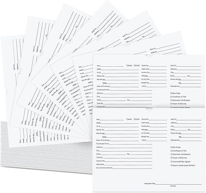 120 Pcs 9 x 12 In Vehicle Dealer Jackets by Unknown