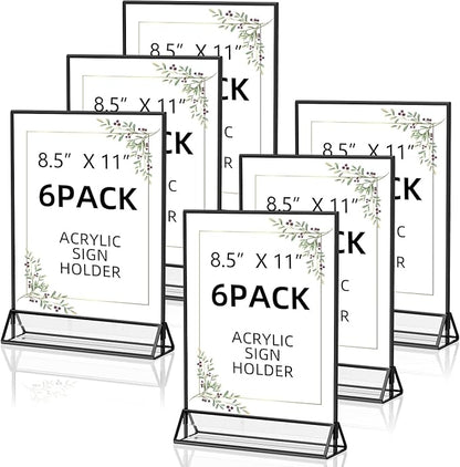 PPH-Sisy Acrylic Sign Holder 8.5X11 Clear Sign Holder, Double Sided Flyer Holder by PPH-SisyPurchaseNow
