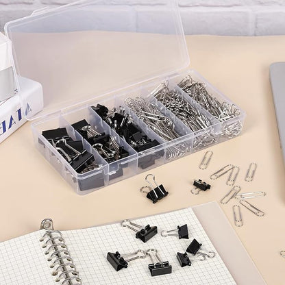 500PCS Paper Clips and Binder Clips Assorted Sizes, Office Supplies - Image 7