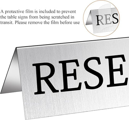 Milkary 30Pcs Metal Reserved Table Signs, Double Sided Reserved Seating Signs - Image 4