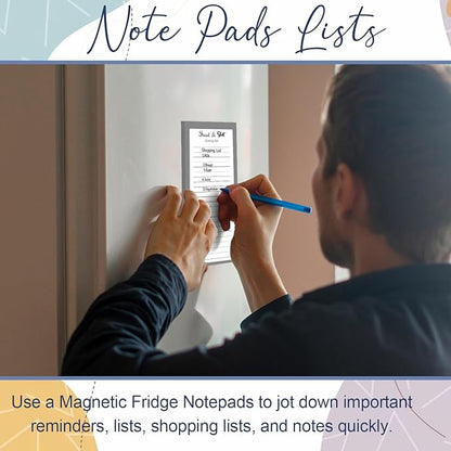 Utron 2 Pack Magnetic Notepads for Refrigerator, 100 Pages/Book Grocery List - Image 6