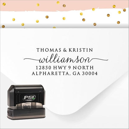 PrettySweetParty Self Inking Return Address Stamp by PrettySweetParty