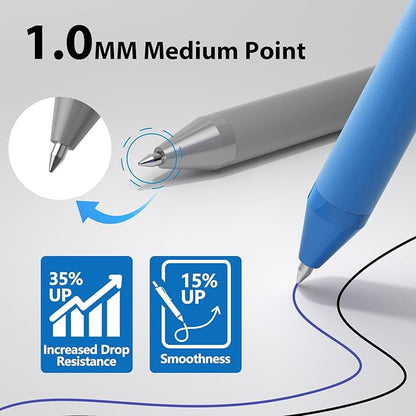 JIMMIDDA Pens Bulk, 207 Pack Ballpoint Black & Blue Ink, 1.0MM Medium Point - Image 2