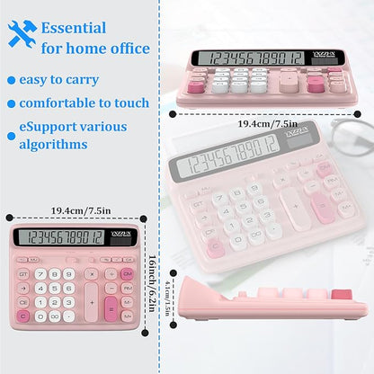 Desktop Calculator with Extra Large 5-Inch LCD Display, 12-Digit Two Way Power - Image 7