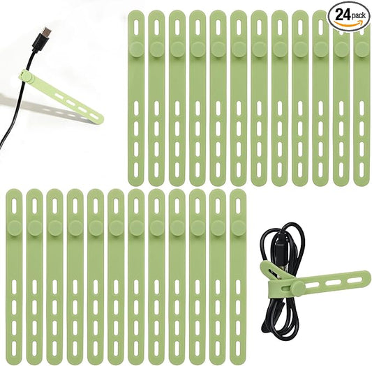Donruby 24Pcs Silicone Cable Ties by Donruby