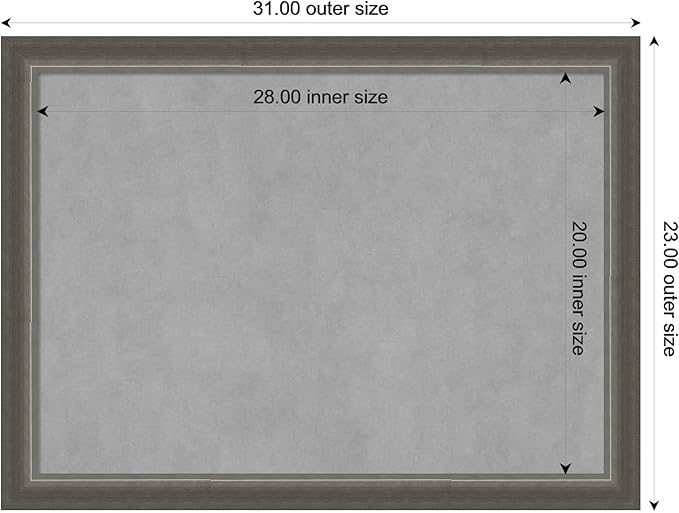 Amanti Art Silver Framed Magnetic Board 23x31 Medium Vision Board - Image 3