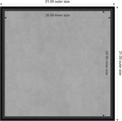 Amanti Art Black Framed Magnetic Board 21x21 Medium Vision Board - Image 4