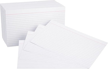 Amazon Basics Ruled Lined Index Note Cards, 5 Pack of 100, 5 in x 8 in by AmazonBasics
