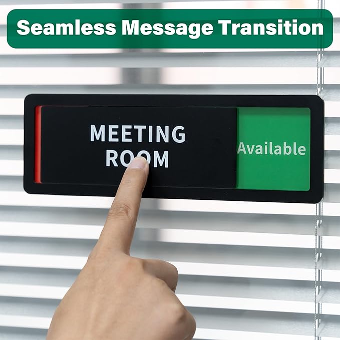 Office Room Door Sign Do Not Disturb, Versatile In-Use/Available Slider Sign - Image 5