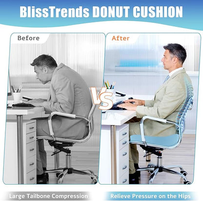 BlissTrends Donut Pillow Seat Cushion, Chair Cushions - Image 5