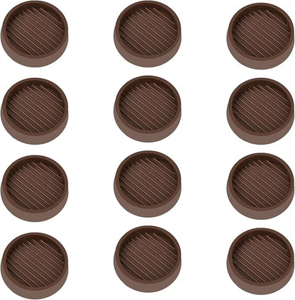 VOCOMO 2X2 Round Rubber Caster Cups, Non Slip Furniture Pads, Anti-Slip Gripper by VOCOMO