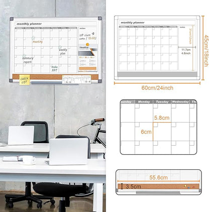 MAKELLO Dry Erase Calendar for Wall 24" x 18", Kitchen and Bedroom - Image 2