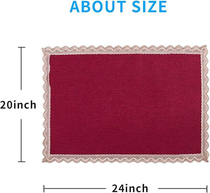 MINJIATEX Couch arm Covers, Non-Slip lace Sofa arm Covers Set of 2 Washable - Image 6