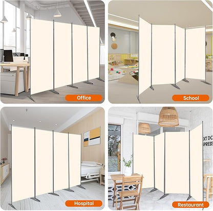 Room Divider 6FT Folding Privacy Screens, 4 Panel Partition Room Dividers - Image 7