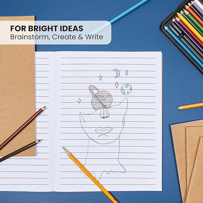 Lined Kraft Journals Bulk Set, 24 Pack 8.5x11 Inch, 48 Pages Each – A4 Writing - Image 4