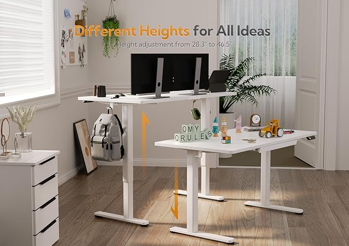 Claiks Standing Desk with Drawers, Stand Up Electric Standing Desk Adjustable - Image 4