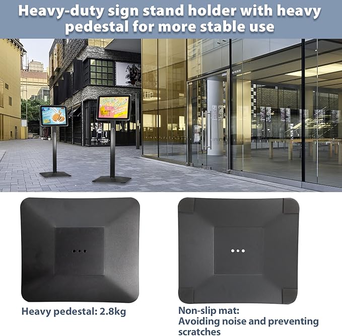 STANDNEE Poster Stand Holder Pedestal Floor Standing Sign Holder 11"x 17" - Image 6