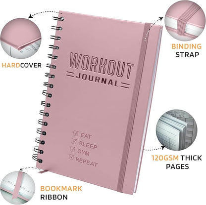 Nextnoid Hardcover Workout Planner Fitness Journal - Image 2