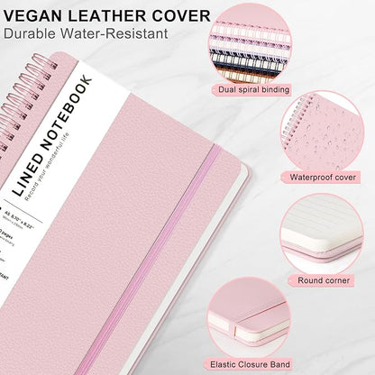 ABERLLS Pink Lined Spiral Journal Notebook - Image 4