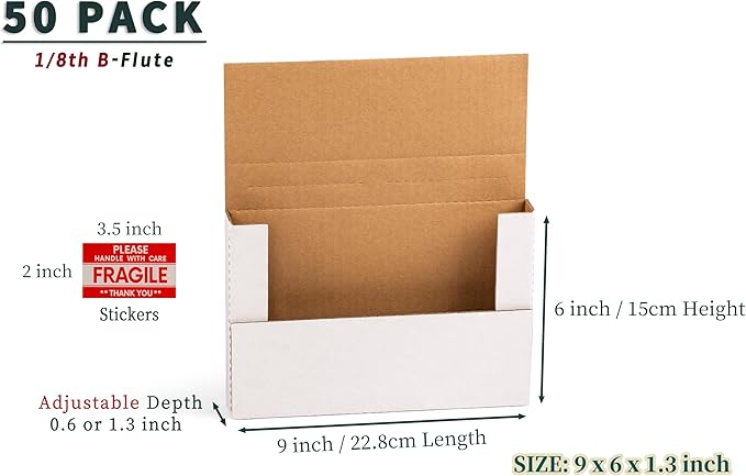 YUSHYIJIE 50 Pack 9x6x1.3 inch Small Shipping Boxes - Image 5