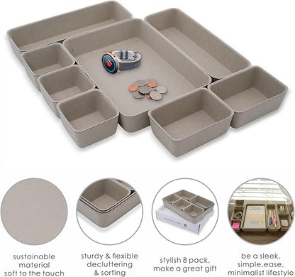 Welaxy Desk Drawer organizer trays Felt storage bin Sleek Minimalist Lifestyle - Image 4