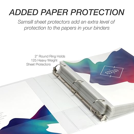 Samsill 2 Inch 3 Ring Binder, Made in USA, Economy Round Ring, 425 Sheet - Image 6